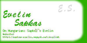 evelin sapkas business card